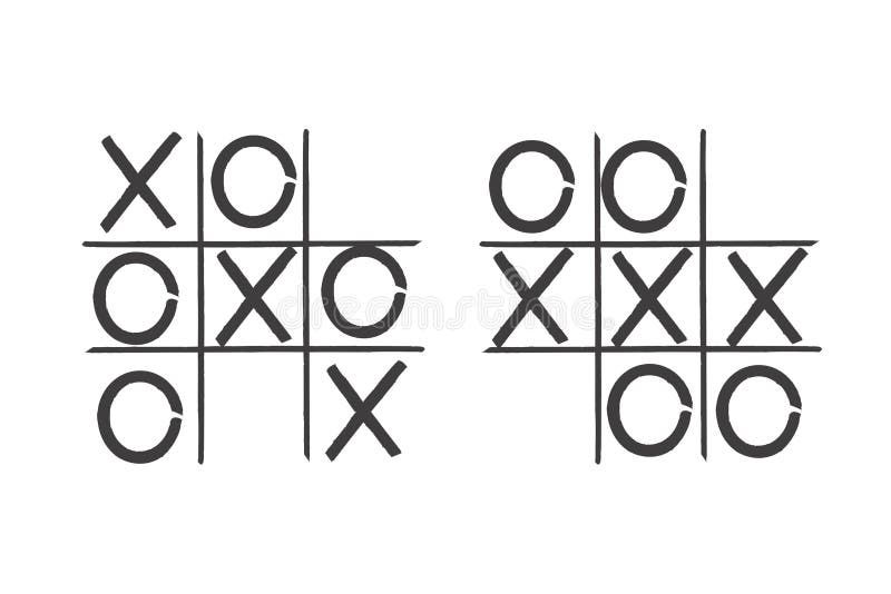 Tic tac toe game screen Royalty Free Vector Image