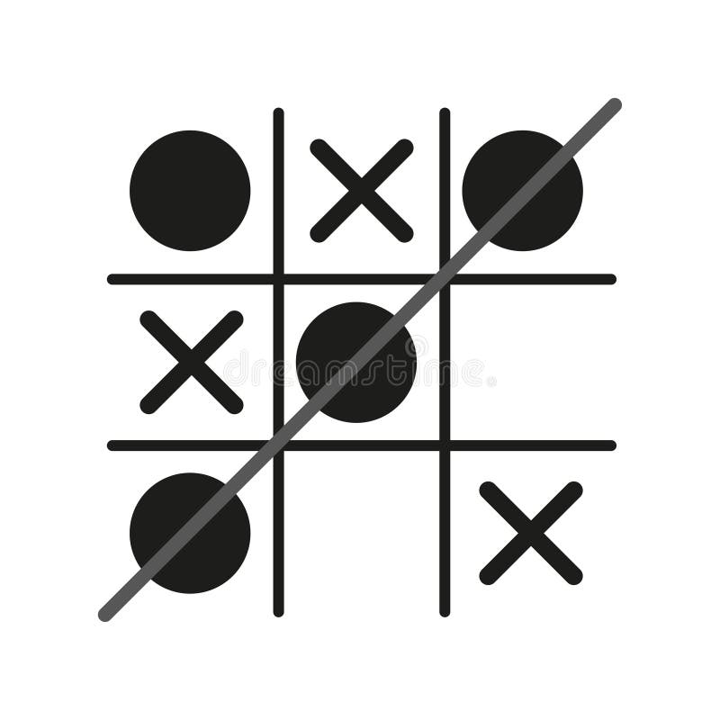 Tic tac toe game screen Royalty Free Vector Image