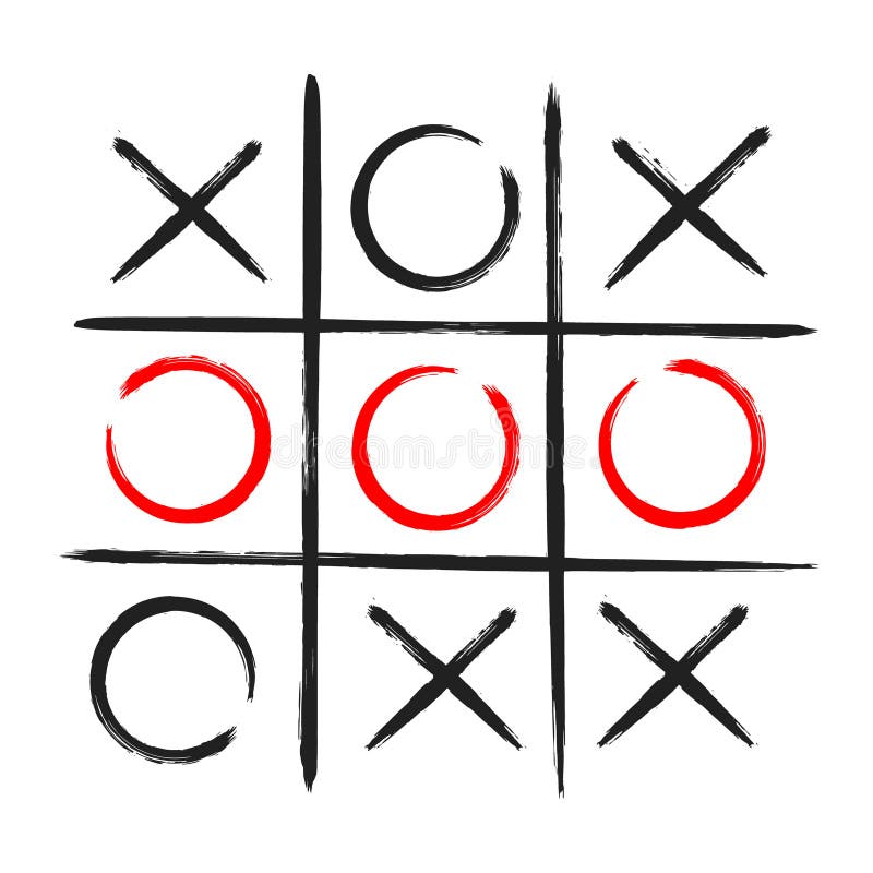 Tic tac toe game screen Royalty Free Vector Image