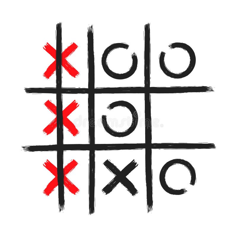 Tic tac toe game design Royalty Free Vector Image