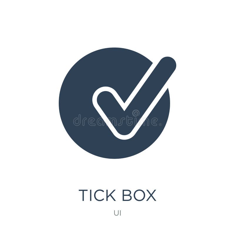 tick box icon in trendy design style. tick box icon isolated on white background. tick box vector icon simple and modern flat