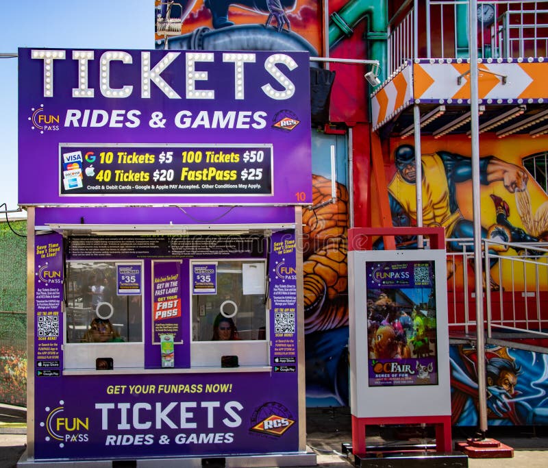 Ticket Booth at the Orange County Fair Editorial Photography Image of