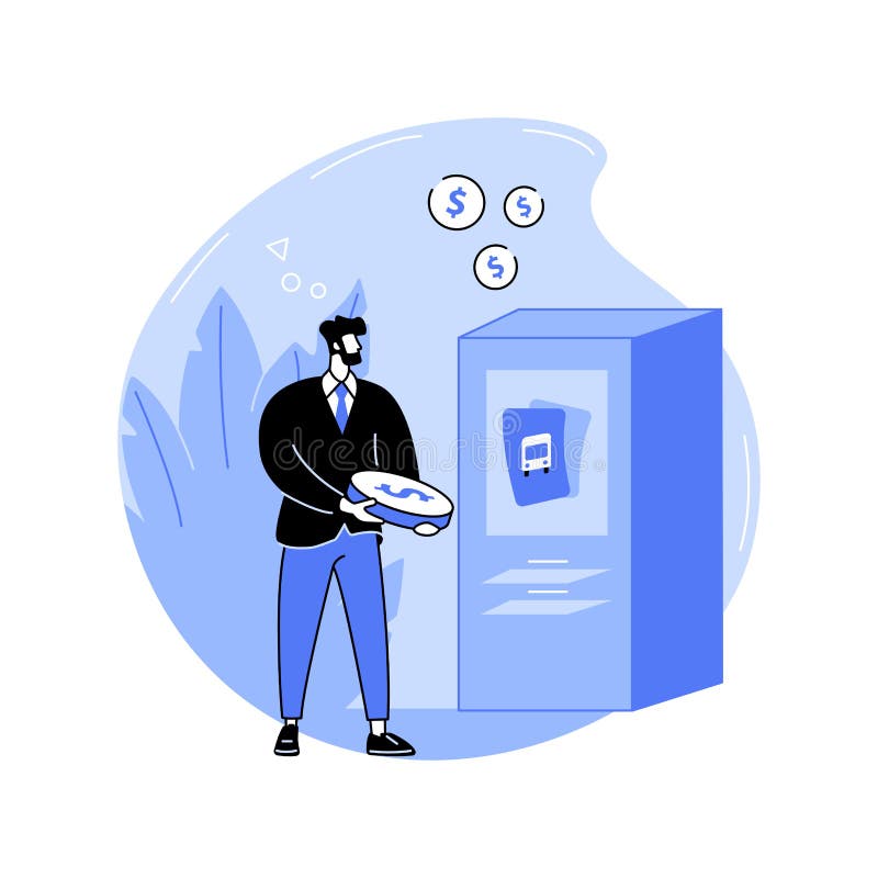 Ticket machine isolated cartoon vector illustrations. royalty free illustration