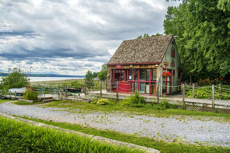 Ticketing at Local history museum in Saint-Laurent-Ile-d`Orleans, Quebec