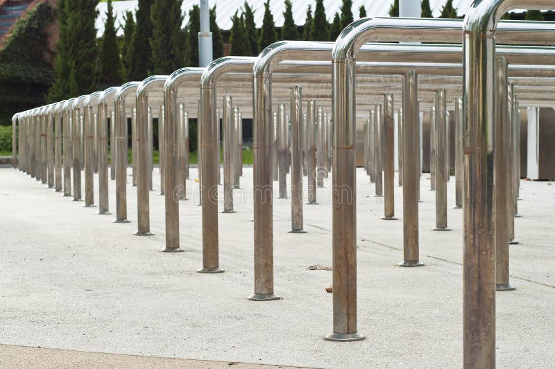 Ticketing sell metal rail. royalty free stock photo