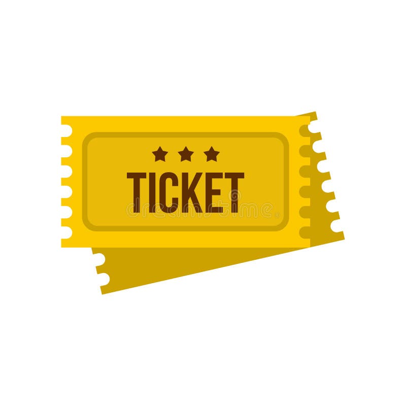 Tickets for the circus icon in flat style isolated on white background. Entertainment symbol vector illustration. Tickets for the circus icon in flat style isolated on white background. Entertainment symbol vector illustration