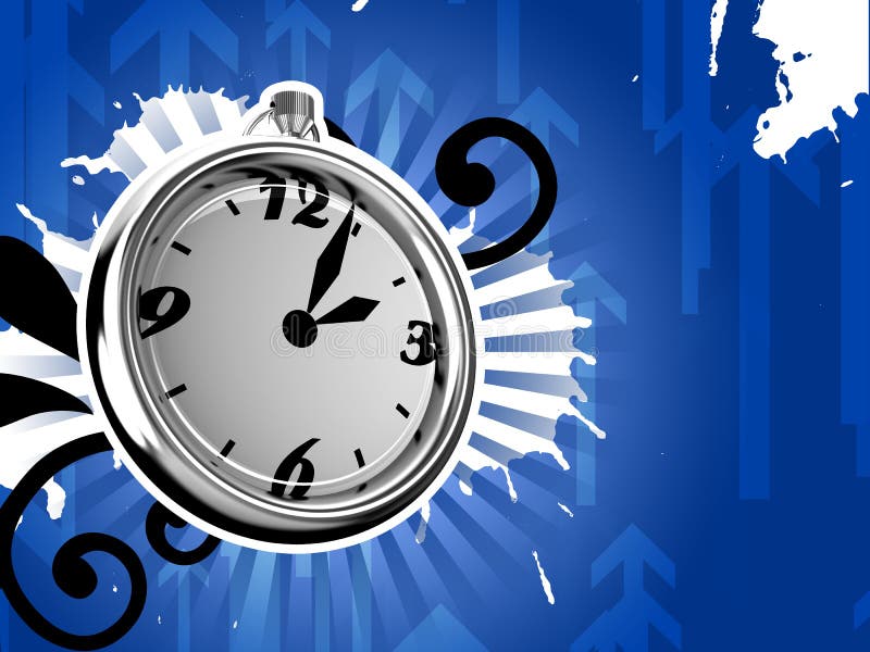 Clock Ticking Down To 2012 New Year Stock Illustration Illustration