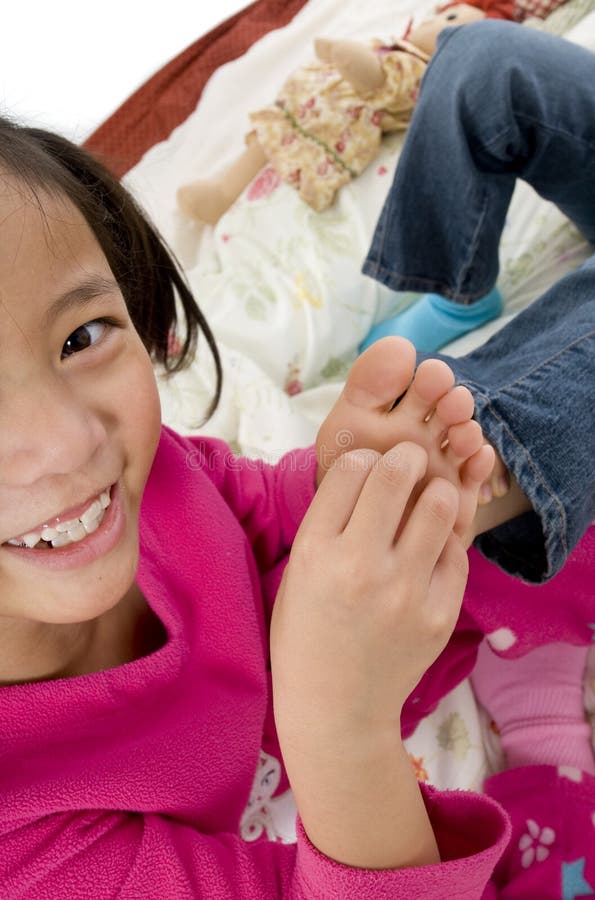 Chinese Girl Student Tickled Feet