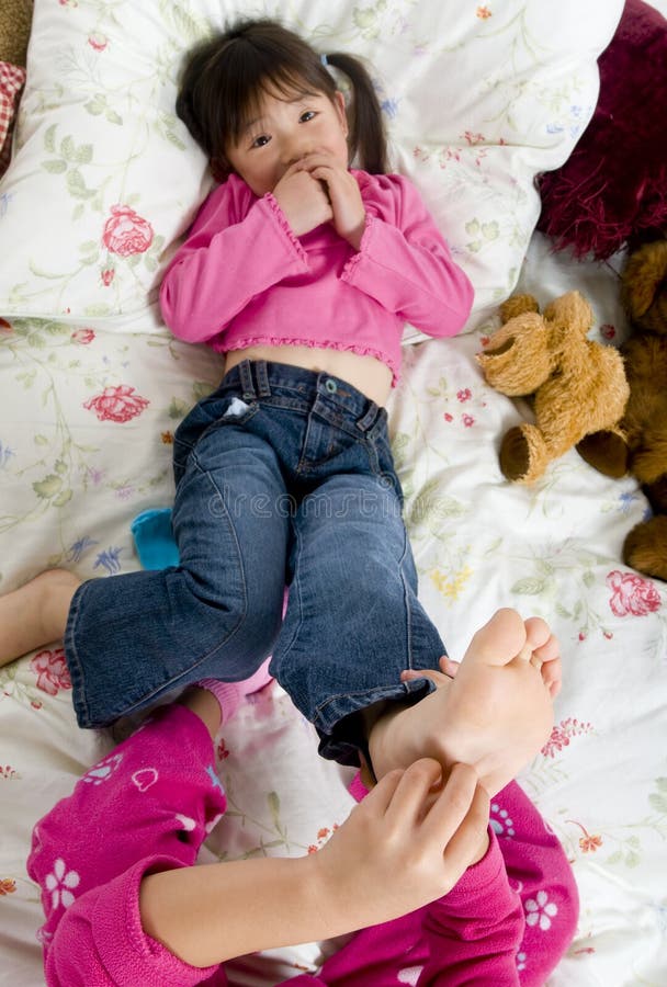 Chinese Girl Student Tickled Feet