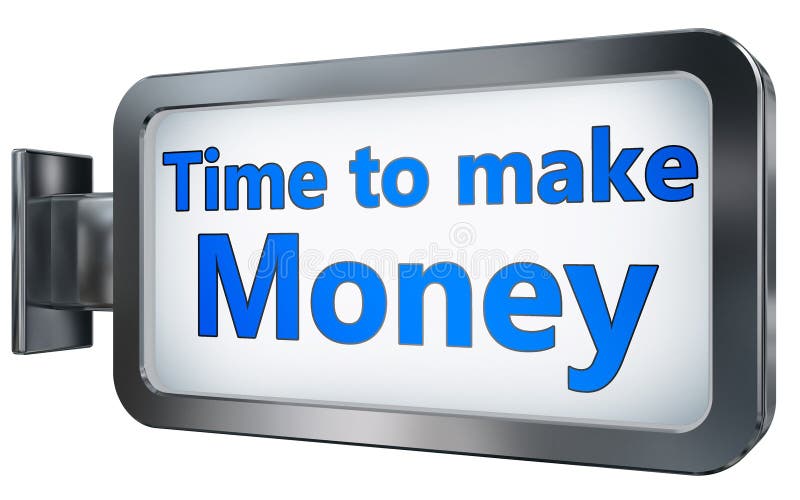 Tid som gör pengar på affischtavlabakgrund vektor illustrationer