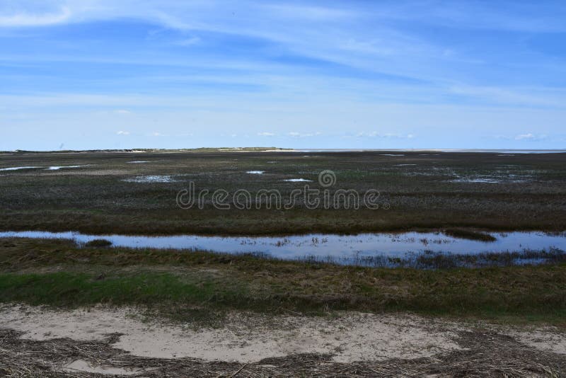 Tidal Lands and Flats Along the Cape stock images