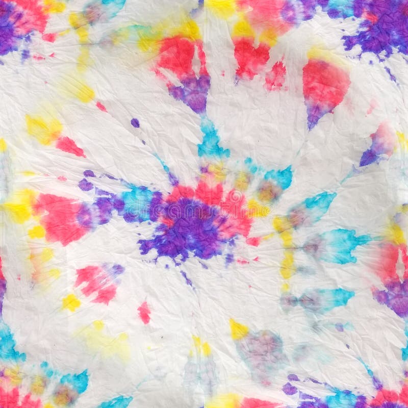 Tie Dye Drawing. Fantasy Textile. Tie Dye Drawing Artwork. Watercolor