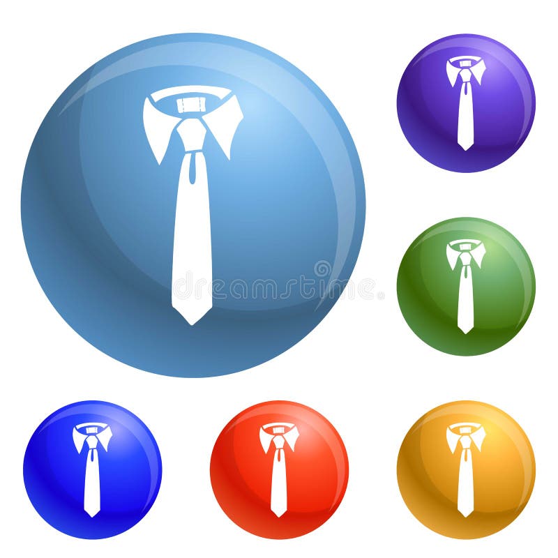 Tie icons set vector stock vector. Illustration of drawing - 130157209