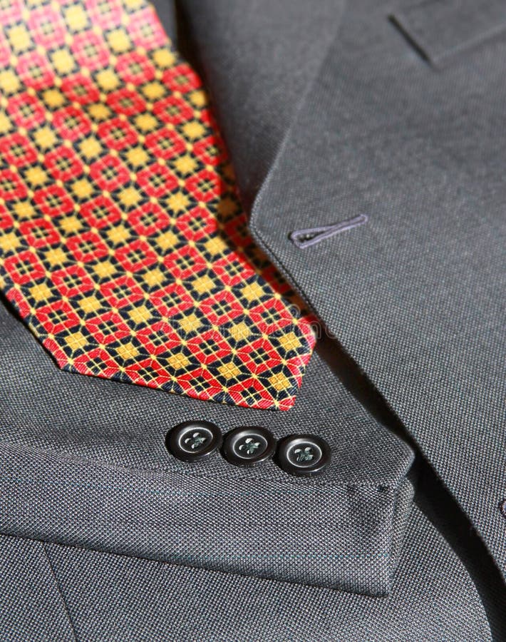 Tie and suit stock photo. Image of sleeve, fabric, buttonholes 21609726