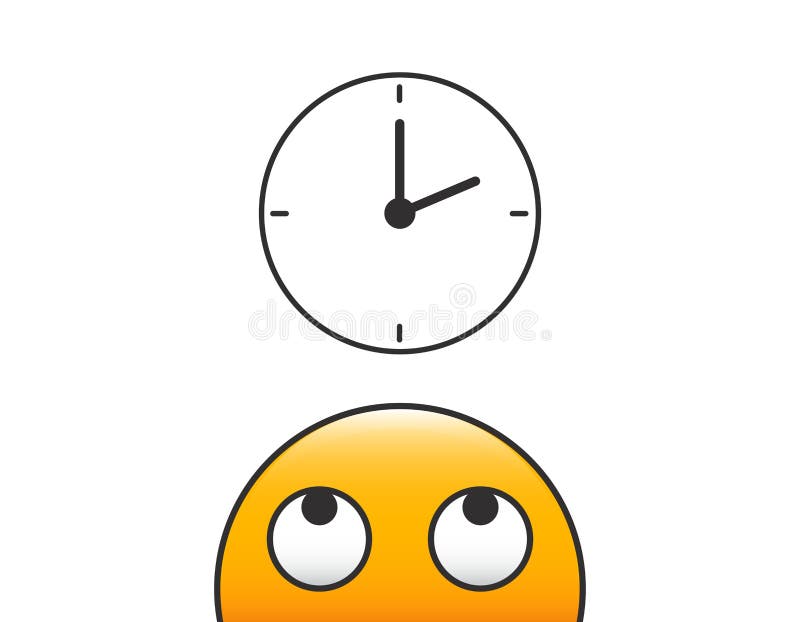 Tiempo de mirada principal de la persona del carácter del Emoticon en Icono del reloj Ejemplo del vector con el fondo transparent ilustración del vector Tiempo de mirada principal de la persona del carácter del Emoticon en Icono del reloj Ejemplo del vector con el fondo transparent ilustración del vector
