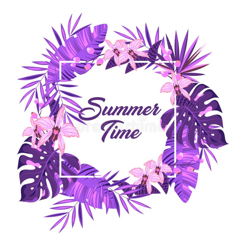 Tiempo de verano floral del marco libre illustration Tiempo de verano floral del marco libre illustration