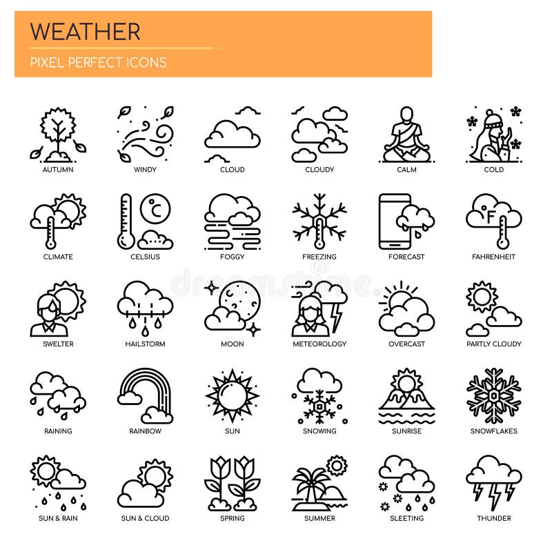 Tiempo, iconos perfectos del pixel. Tiempo, línea fina e iconos perfectos del pixel