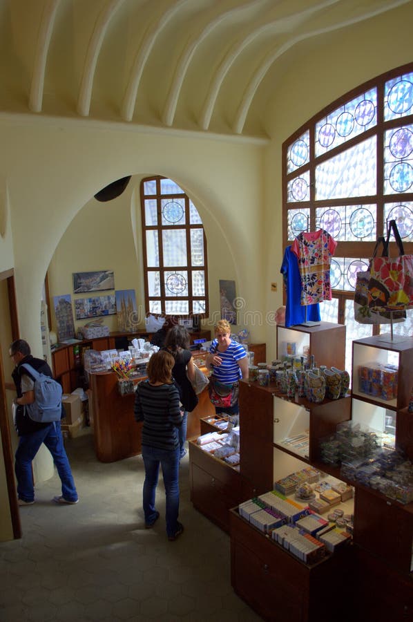 Tienda en el parque Guell, Barcelona imagenes de archivo Tienda en el parque Guell, Barcelona imagenes de archivo