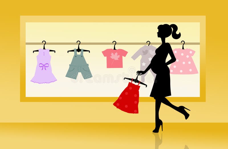 Tienda para la ropa del bebé ilustración del vector