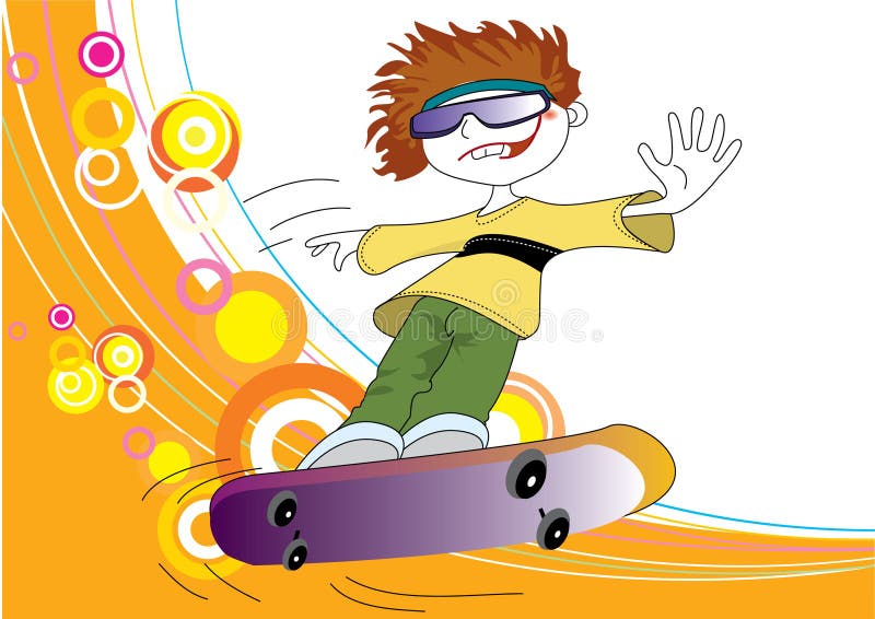 Tiener en vleet. stock illustratie Tiener en vleet. stock illustratie