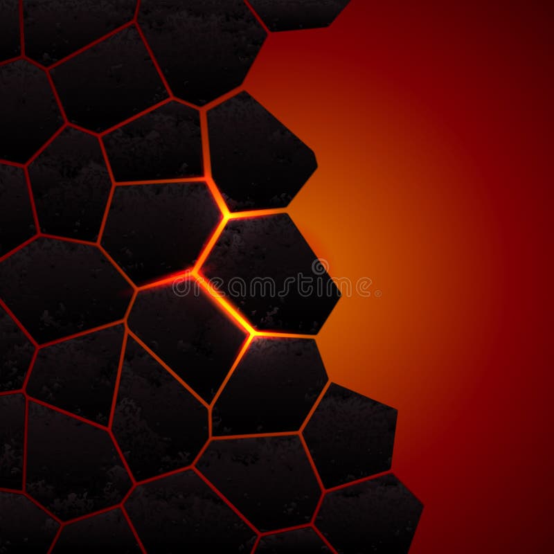 Tierra y lava agrietadas del vector libre illustration Tierra y lava agrietadas del vector libre illustration