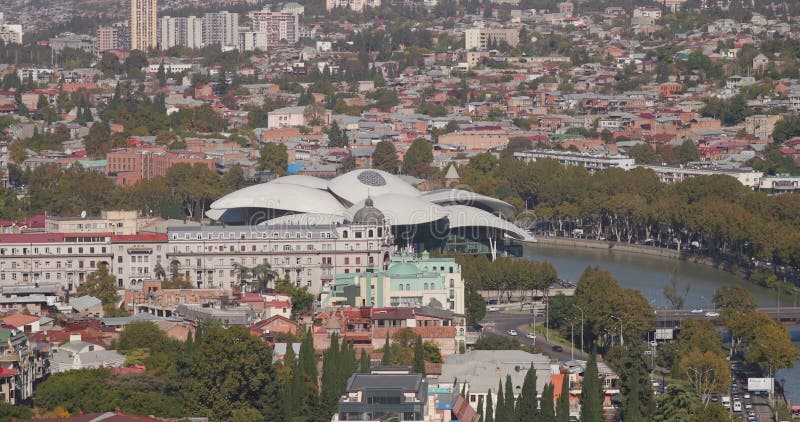 Tiflis-Georgie. Luftbild des Justizgebäudes. georgische Hauptstadt skyline cityscape. Justizamt. Stadtleben