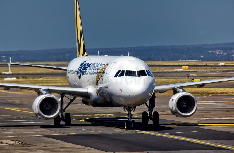 Tiger Airways A320 royaltyfria foton Tiger Airways A320 royaltyfria foton