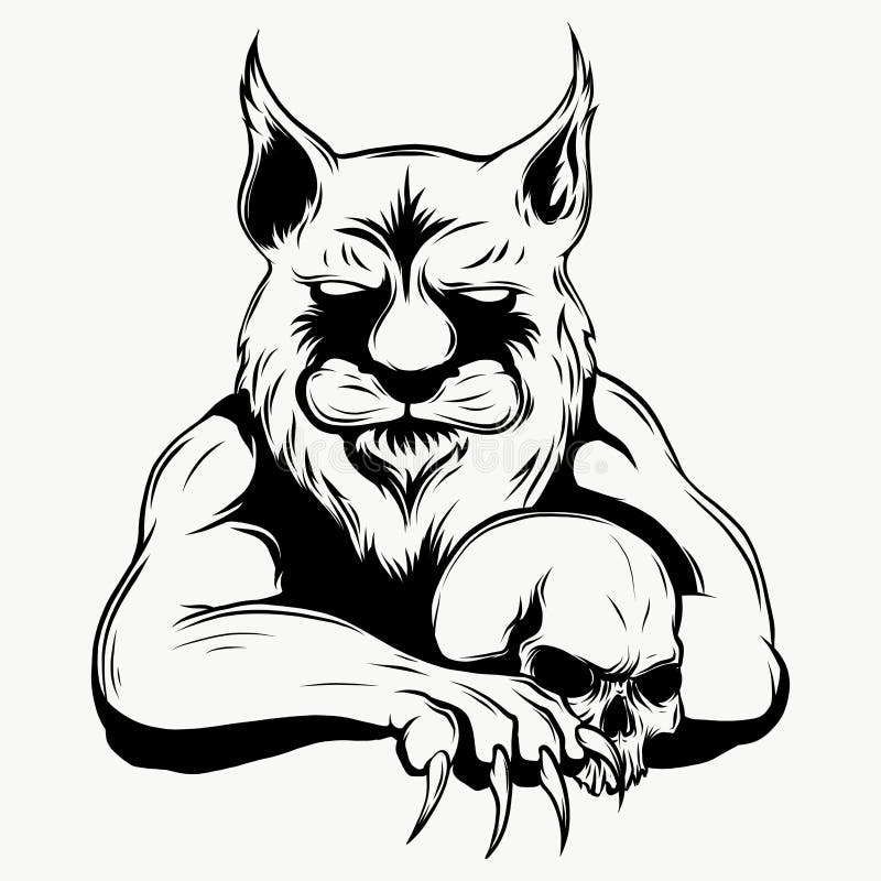 Tiger anger. Vector illustration of a tiger head. royalty free illustration