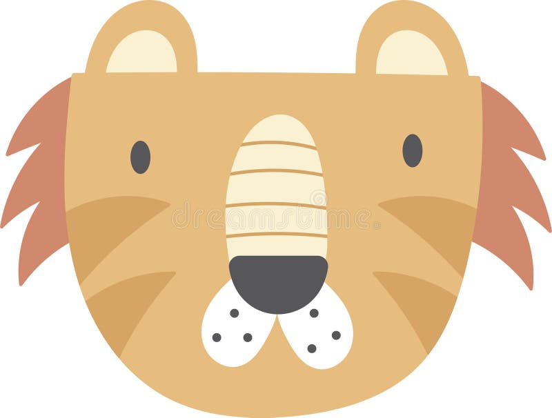 Tiger Face Cartoon stock vector. Illustration of face - 290254938