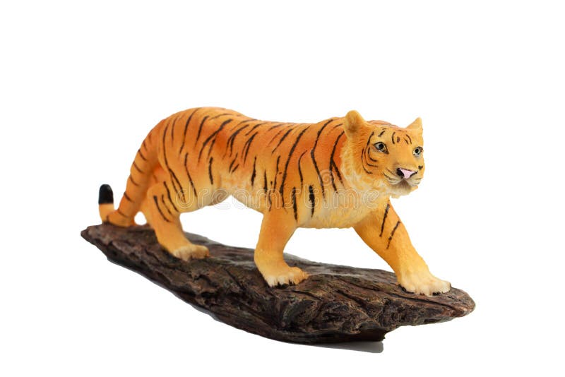 A Tiger Figurine Made of Plastic Stock Image Image of macro
