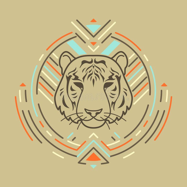Indian Tiger Line Art Stock Illustrations – 361 Indian Tiger Line Art
