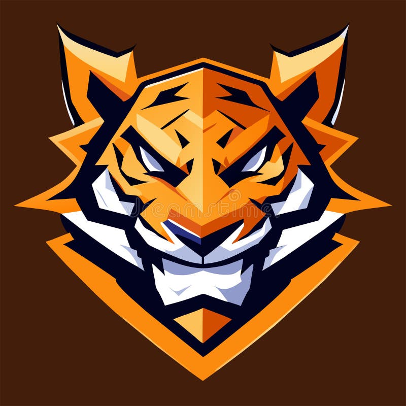 Tiger sport gaming logo design Royalty Free Vector Image