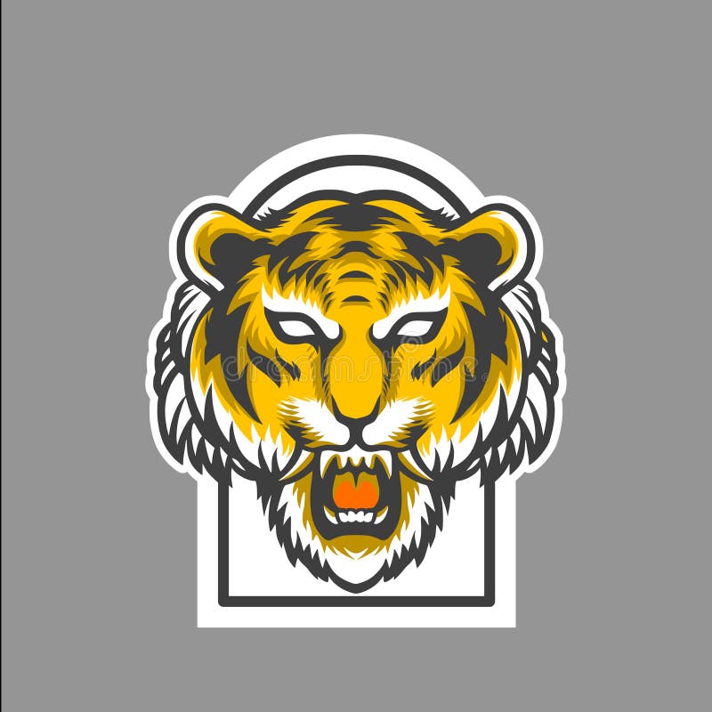 Tiger head mascot vector illustration