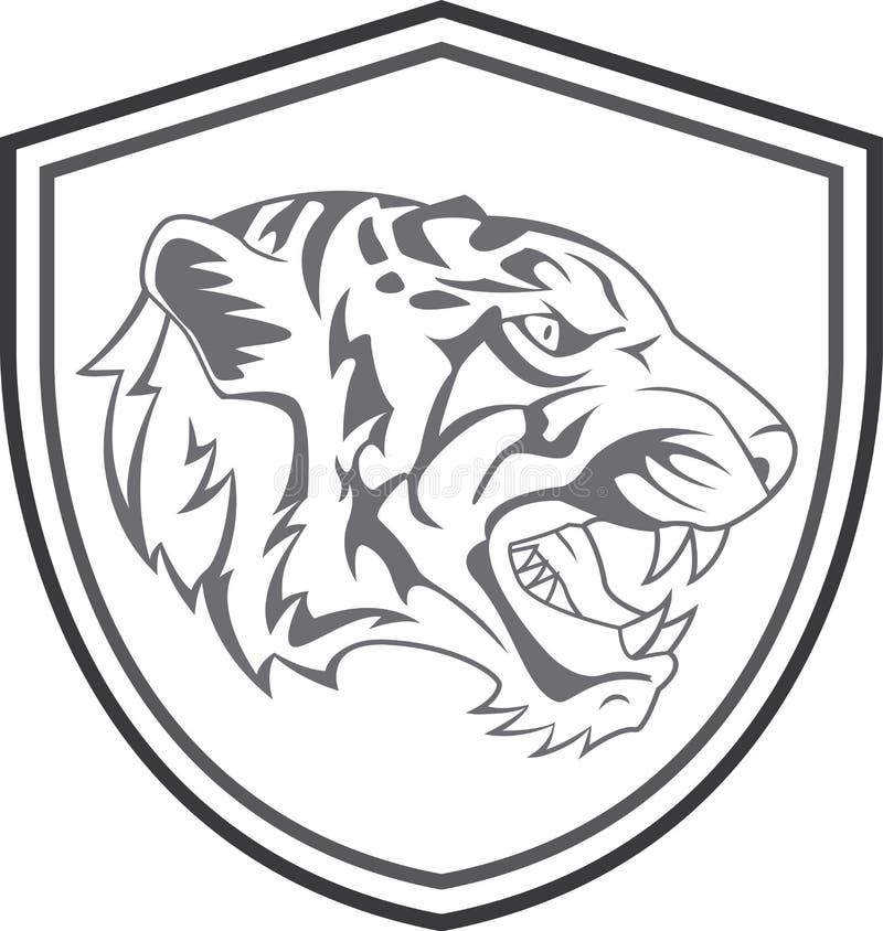 Tiger Head Mascot Tattoo stock illustratie Tiger Head Mascot Tattoo stock illustratie