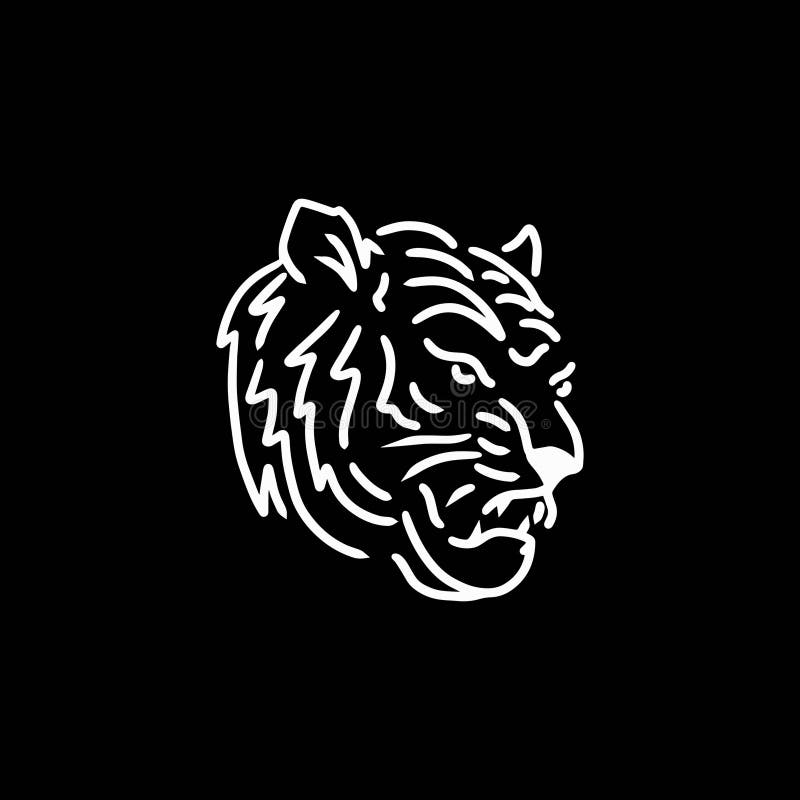 Tiger Head Outline Vector Logo Stock Vector Illustration of brand