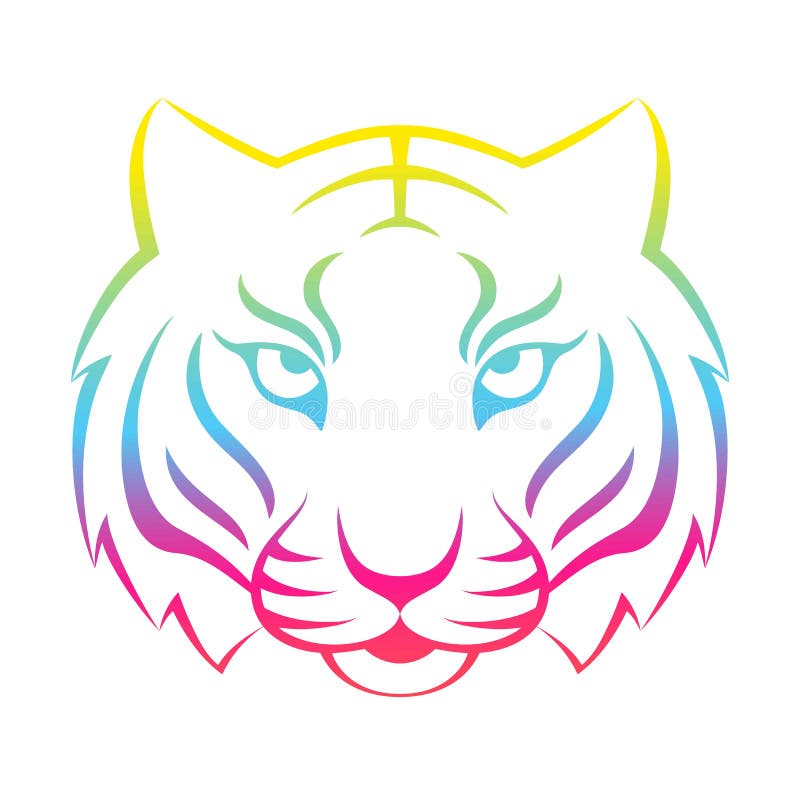 Tiger icon isolated on a white background. Tiger logo