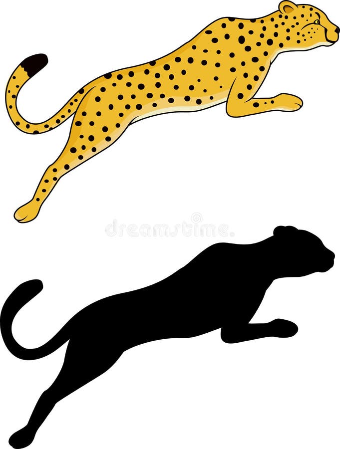 Tiger jumping vector illustration