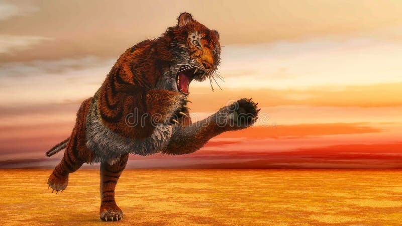 Tigre 3D foto de stock. Imagem de isolado, animal, grande - 36338776