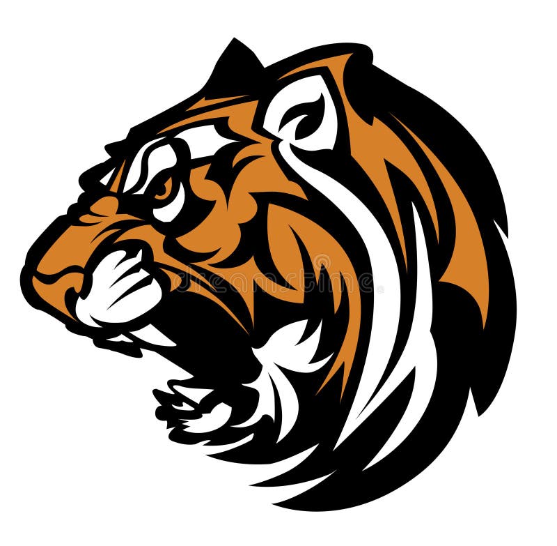 Tiger-Maskottchen-vektorzeichen Tiger-Maskottchen-vektorzeichen