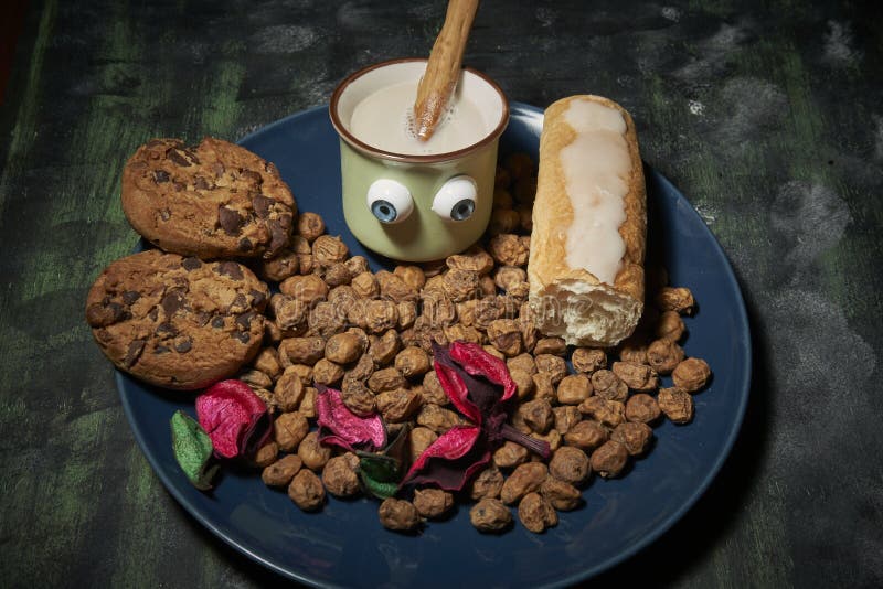 Tiger Nut and Spanish Bake Dessert Stock Photo Image of root, drink