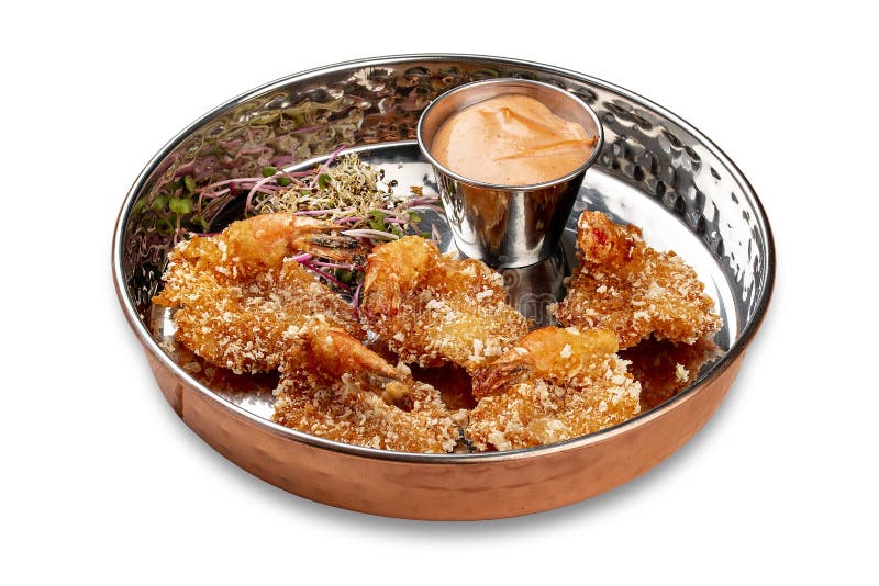 Tiger Shrimp in Tempura and Sauce Stock Image Image of crispy, dinner