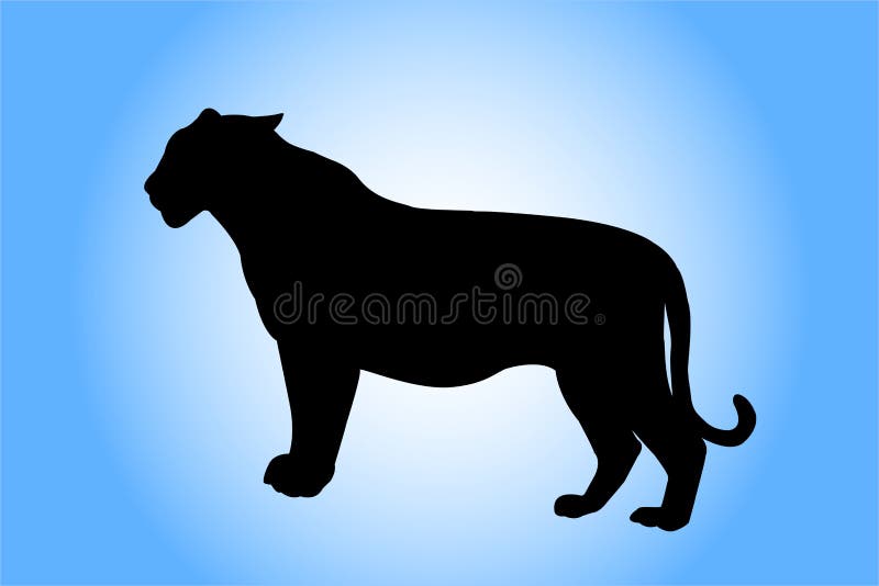 Download Tiger silhouette stock illustration. Illustration of illustrate - 679533