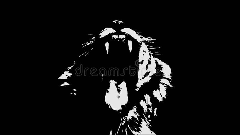 Tiger Walking from Dark. Vector Logo Design Stock Illustration -  Illustration of beast, head: 182846905