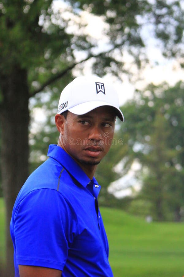 Tiger Woods på loppet royaltyfria bilder Tiger Woods på loppet royaltyfria bilder