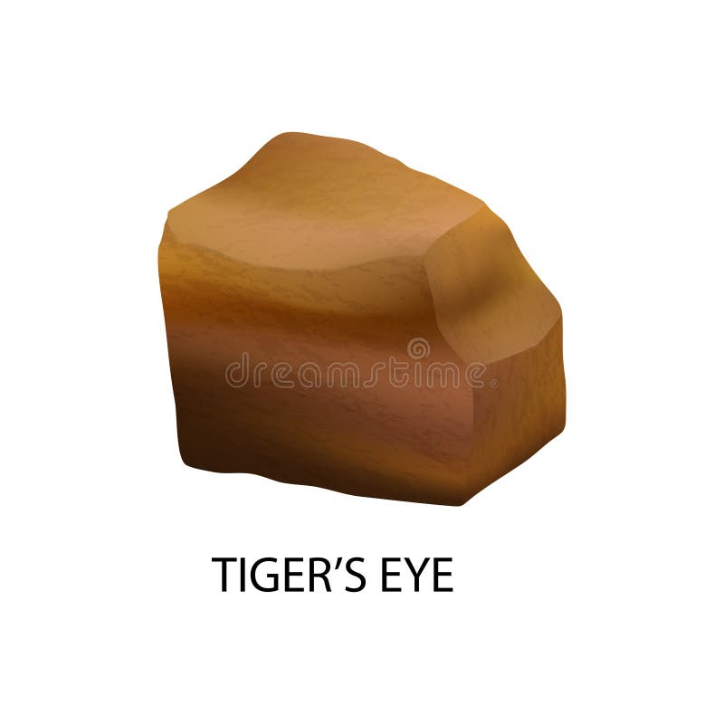Tigers Eye Mineral Composition Stock Illustration Illustration of