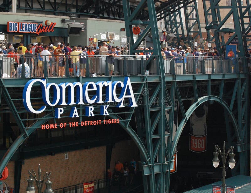 Tigers game July 11 2010, Park sign royalty free stock image