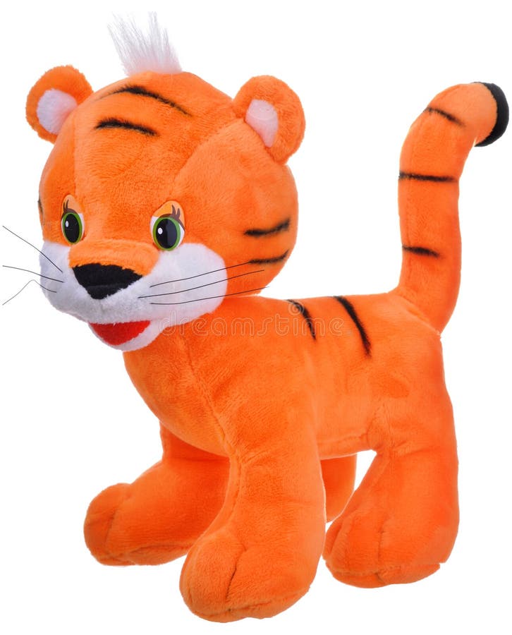 Tigre alaranjado do brinquedo do luxuoso