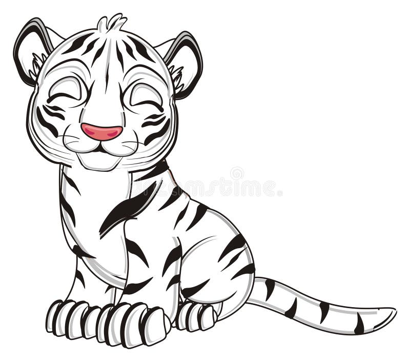 Tigre Blanco El Dormir Stock De Ilustracion Ilustracion De Actitud