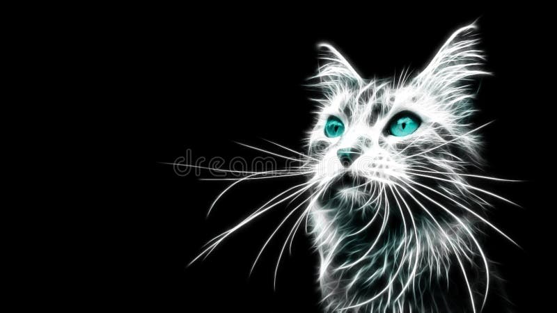 Tigre bleu rougeoyant illustration de vecteur