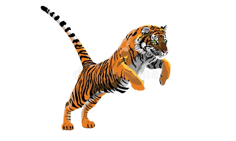 No Tigre Salta Para Fora Da Ilustração 3d PNG , 3d Art, Renderização Em 3d,  Fundo Imagem PNG e PSD Para Download Gratuito